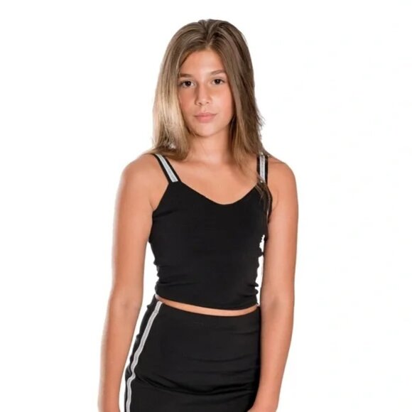 ❤️ CHERYL KIDS Creations Elastic Strap Crop Top Large - Picture 1 of 4
